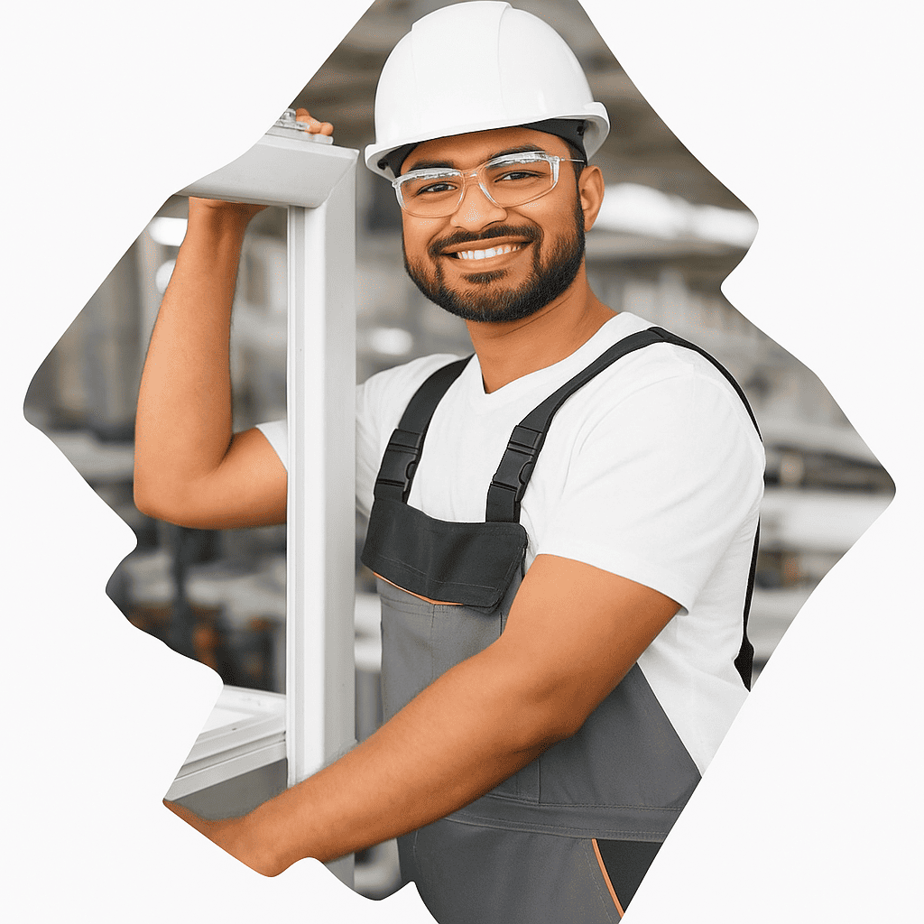 Skilled worker in an industrial setting